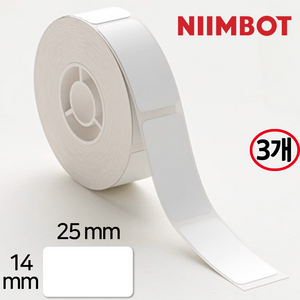 님봇 D11 / D110 / D101 라벨프린터용 라벨지 화이트 14 x 25 mm, 204칸, 3개