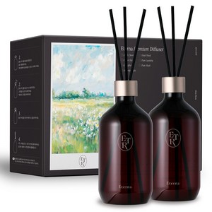에테르나 프리미엄 대용량 디퓨저 선물세트 500ml, 2개, 퓨어코튼