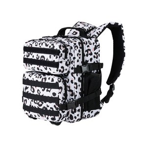 여성용 전술 백팩 등산 캠핑 배낭 10L 주니어 학생 데일리 백팩, 호피무늬