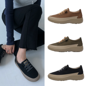 성원슈즈 여성 발편한 소가죽 가벼운 운동화 단화 로퍼 슬립온 4cm