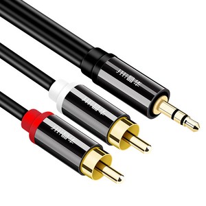 JH-LINK 3.5-2RCA 변환 오디오 케이블 알로이 버전, 1개, 3m