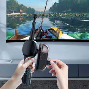 Ceasikery 닌텐도 2 낚싯대 Joy-Con 컨트롤러 액세서리 | 인체공학적으로 설계되어 땀에 강한 소재로 설치가 용이하고 몰입감 높음 H0026, 1개, 블랙, Switch2