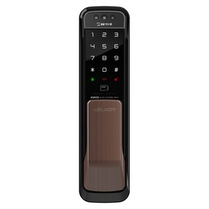 솔리티 얼굴인식 무타공 푸시풀 손잡이 도어락, WP-500A, 고객직접설치