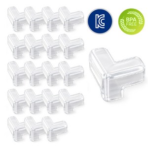 텐톤 BPA FREE 프리미엄 모서리보호대 어린이 안전기준 시험완료, 20개, 투명