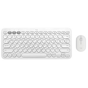 로지텍코리아 K380 블루투스 키보드 한글 + M350 마우스 세트, 화이트 세트
