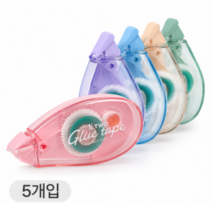 벨솝 딱붙는 다꾸 사무용 양면테이프 풀테이프, 5개, 혼합