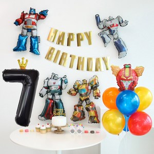 헬로 카봇 로봇 풍선 생일파티세트, 골드7, 골드7, 1세트