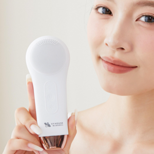 에스와이하우스 온냉 광선케어 실리콘 전동클렌저, 화이트