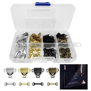 바지 후크 걸고리 48세트 의류용 마이깡 일단깡 의류걸고리 바지 스커트 조임고정부품 (골드 실버 블랙 고동색)
