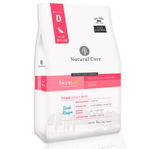 네츄럴코어 베네핏 가수분해 강아지 눈물사료, 1개, 오리, 2kg