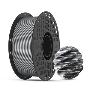 CaiLab 3D 프린터 필라멘트 PLA 실크 투톤 트리톤 멀티컬러 그라데이션 1.75mm 1kg 자연스러운 색상 전환 고품질 실크 질감 쉬운 출력 안정적인 라인 직경 1KG, (PLA), 나이트 실버 글로우