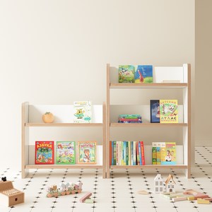 쉬리브 DIY 오픈 책장 교구장, 화이트, 2단