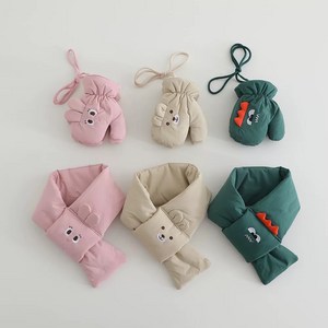 시월에인절 아동용 겨울 방한 목도리 장갑 세트