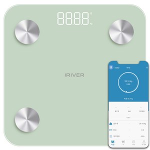아이리버 스마트 체지방 체중계, 1개, 세이지그린, SB-H301B
