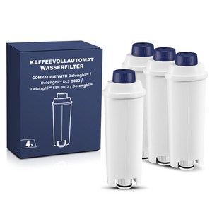 De'Longhi DLSC002용 정수 필터 교체용 Magnifica S Dinamica Eletta Explorer ECAM ETAM EPAM 시리즈 전자동 커피머신, 4개, Klamol_k600_4x