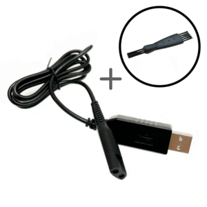 어썸케이 브라운 면도기 USB 충전기 시리즈 1 2 3 5 6 7 8 9 호환용, 블랙, 1개, 충전기+브러쉬