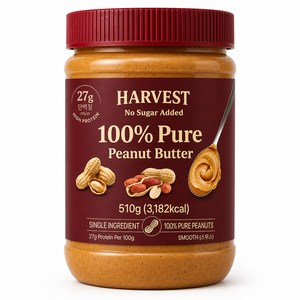 하베스트 무가당 피넛버터 스무스, 1개, 510g