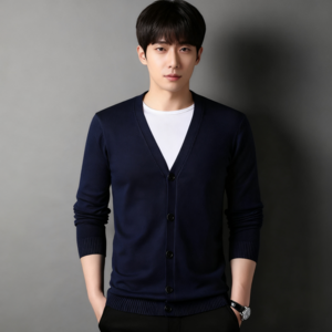 메페니 남성 부드럽고 매끈한 데일리 무지 니트 가디건