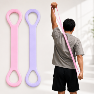 RADY 스트레칭 밴드 풀업 고무 요가 필라테스 튜빙 루프 운동 스포츠, 퍼플+핑크, 1개