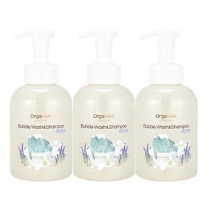오가베베 버블 워시&샴푸 라벤더향 올인원, 3개, 500ml