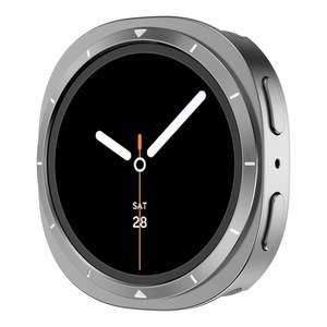 밴드톡 갤럭시워치9/8 호환 메탈 범퍼 케이스 40mm/44mm, 그레이/화이트, 1개