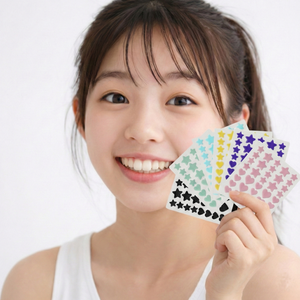 크레샤뷰티 여드름 별모양 하트모양 하이드로콜로이드 스팟패치 대용량 7컬러 240매, 1개, 216개입