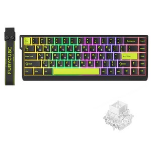FURYCUBE M68HE 8k 래피드 트리거 자석축 게이밍키보드 ace 68 기계식 우팅 e-sports, 마그네틱축(자석축), M68 HE, 베타블랙