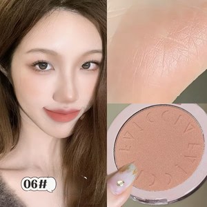 차차앤코 수채화 새틴 블러셔 파우더 치크 쿨톤 웜톤 핑크 피치 코랄 말린장미 볼터치, 1개, 06#티 브라운