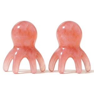 솔리앤 문어 괄사 지압 전신 마사지기 1+1 세트, 핑크, 1세트
