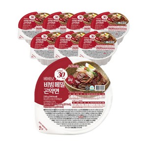 베베보 저칼로리 저당 비빔 메밀곤약면, 8개, 230g