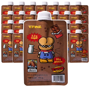 틴틴즈 단백질 쉐이크 파우치 초코맛, 7개, 40g