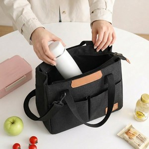 라보슈 보온보냉 런치백 직장인 도시락 가방, 1개, 모던블랙