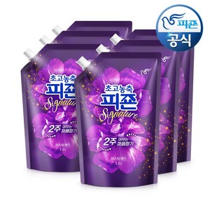 피죤 초고농축 시그니쳐 섬유유연제 미스틱레인 리필, 1.3L, 1개입, 6개