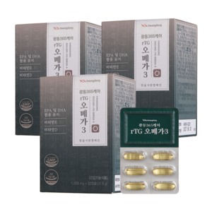 광동 365케어 rTG 오메가3, 30정, 3개