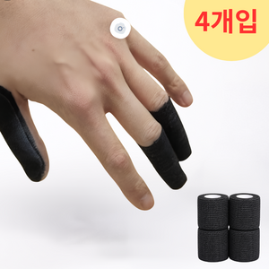 하우슈머 고급 중약지 볼링 테이프 세트, 4개, 블랙