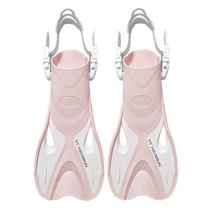 위베런 오리발 스노쿨링 숏핀 수영 사이즈 조절, 핑크