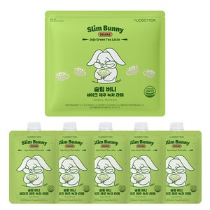 뉴베러 슬림 버니 단백질 쉐이크 파우치, 40g, 5개, 제주녹차라떼