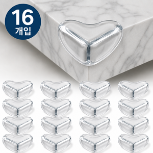 물방울 모서리 코너 충격 보호대, 투명, 16개