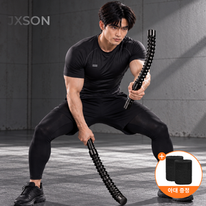 JXSON 전신운동 무소음 무선 배틀로프 전완근 팔 운동기구 전문가용 전신 실내 운동기구 크로스핏로프 핏줄 암포스 베틀로프, 블랙