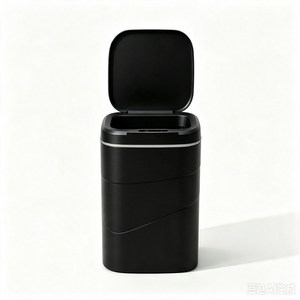 18 리터 대용량 자동 휴지통 감지민감 방수방취 가정용 쓰레기통 PP 재질로 제작, 검은색