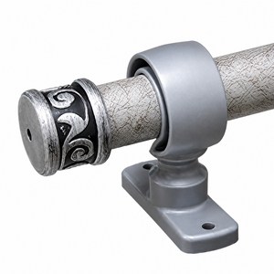 한국레일갤럭시 25mm 원형 커튼봉 커텐봉, 실버