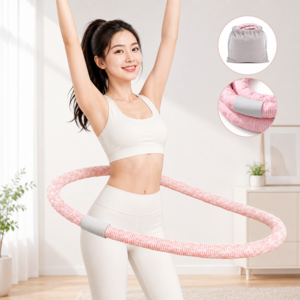 뱃살삭제 전신 다이어트 홈트 아이스 실크 고탄성 소프트 스프링 훌라후프, 1개, 연핑크, 2kg