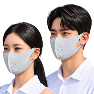 스탠다드엔 자외선차단 스포츠 쿨링 골프 마스크, 연그레이, 1개