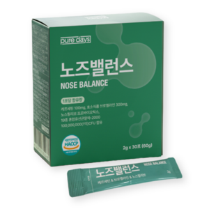 퓨어데이즈 노즈밸런스 퀘르세틴 브로멜라인 노스릴리브 특허유산균 HACCP, 30개, 2g