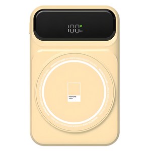 팬톤 빌트인 케이블 마그네틱 보조배터리 10000mAh 멀티단자, 옐로우, PTPB-09