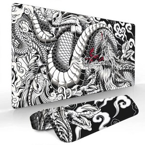 차이나 드래곤 게이밍 마우스 장패드 400X900X3MM, 1개, 흑백룡