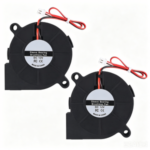 DC12V 5015 블로워팬 2개 50mm 터보 송풍팬 3D프린터 교체 냉각팬, 24V