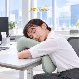 BestStar 메모리폼 엎드림 낮잠베개 사무실 학생 교실 책상용 다양한 공간에서 사용하는 다용도 쿠션, 그레이그린 세트형 1개입