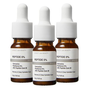 화사 진짜 펩타이드 5% 목 이마 입가 눈가 팔자 미간 6종 주름 개선 리프팅 탄력 케어 더마 퍼밍 앰플, 3개, 10ml