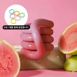 릴랙스랩 스트레스해소 피젯토이 온도변화 변색 손장난감 집중력강화 휴대용 키링형, 1개, 핑크하트 구아바 변색